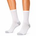Calze sportive 35-38 in maglia bianco e grigio a coste