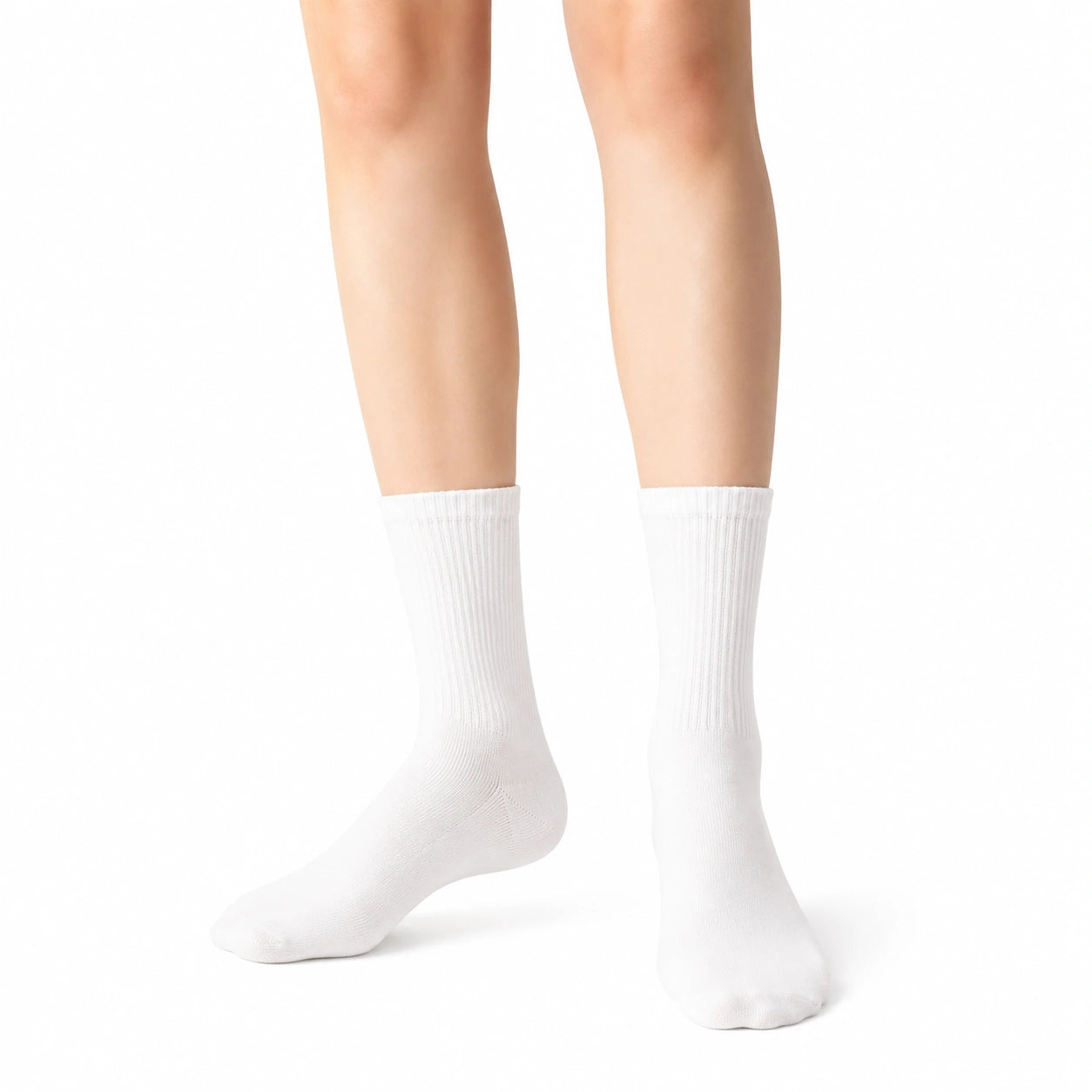 Calze sportive 39-42 in maglia bianca a coste per uso quotidiano