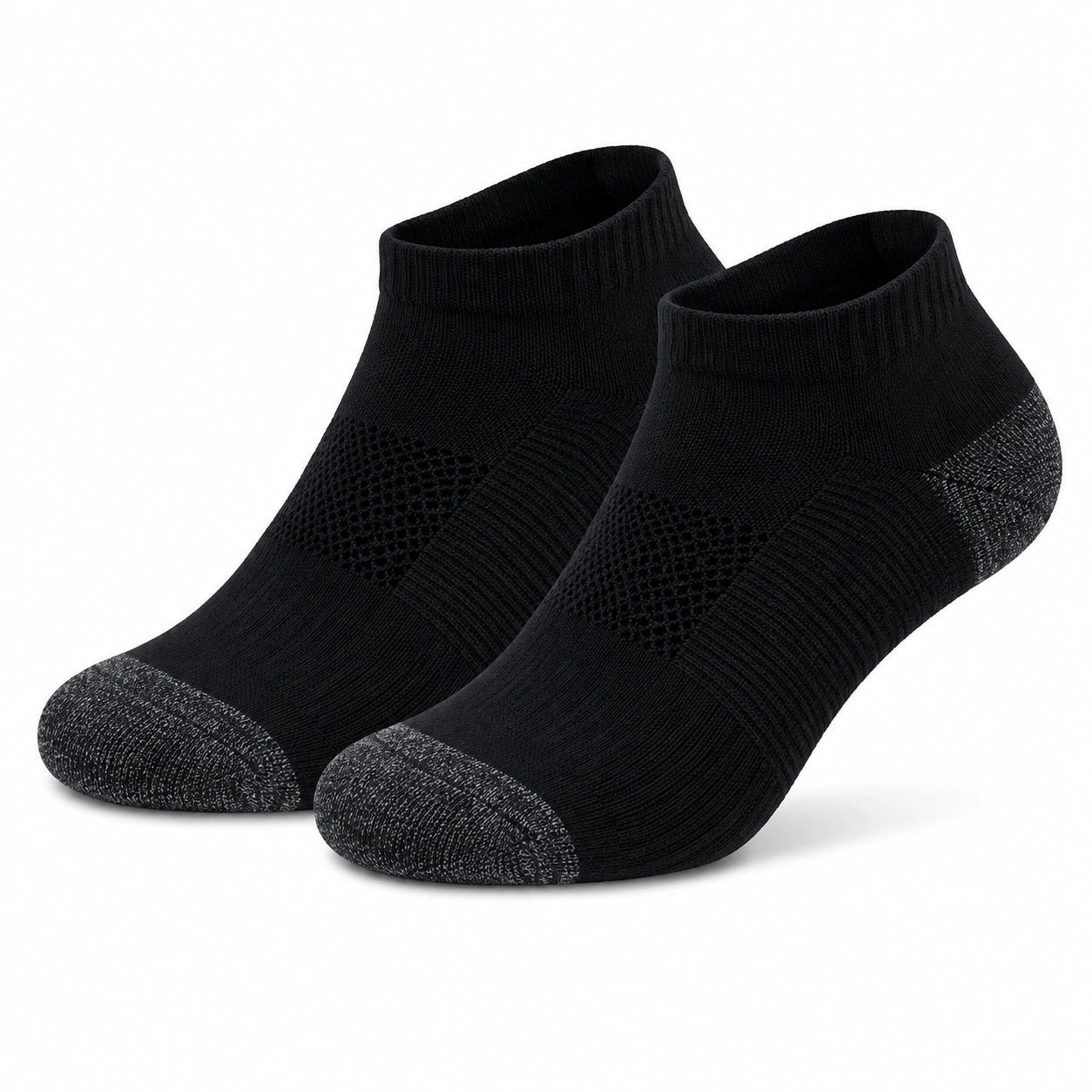 Calzini alla caviglia 39-42 in tessuto elasticizzato nero/grigio per attività quotidiane