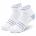 Calzini alla caviglia 43-46 in maglia bianco azzurro e grigio - traspiranti sportivi