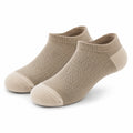 Calzini corti 43-46 in fibra tessile beige traspiranti a coste