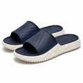 Ciabatte 38/39 in EVA blu navy e bianco - suola rialzata antiscivolo