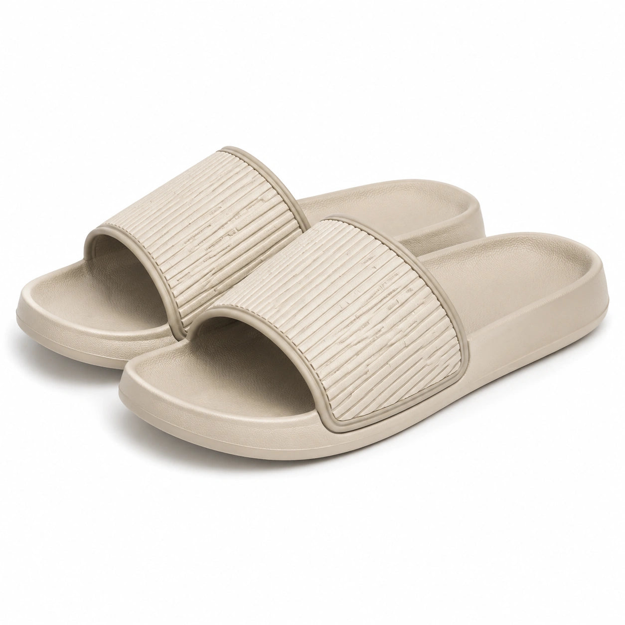 Ciabatte aperte 40/41 in materiale sintetico beige - suola leggera antiscivolo