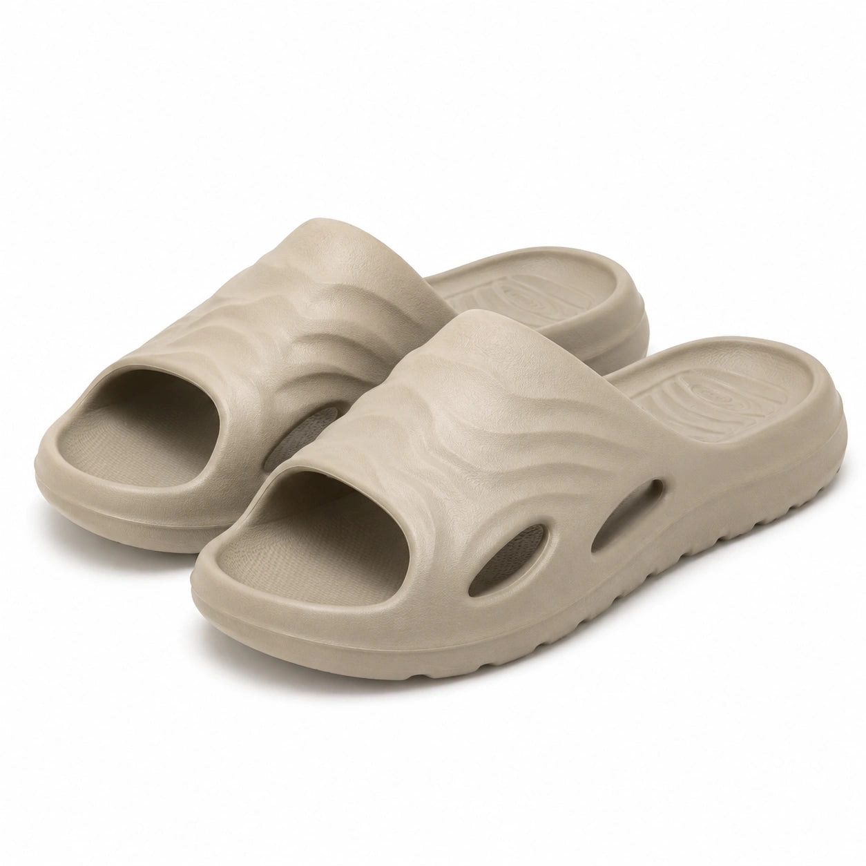 Ciabatte 40/41 in schiuma EVA beige - aperte con suola sagomata