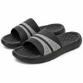 Ciabatte 40/41 in materiale sintetico nero/grigio con fascia traforata per uso quotidiano