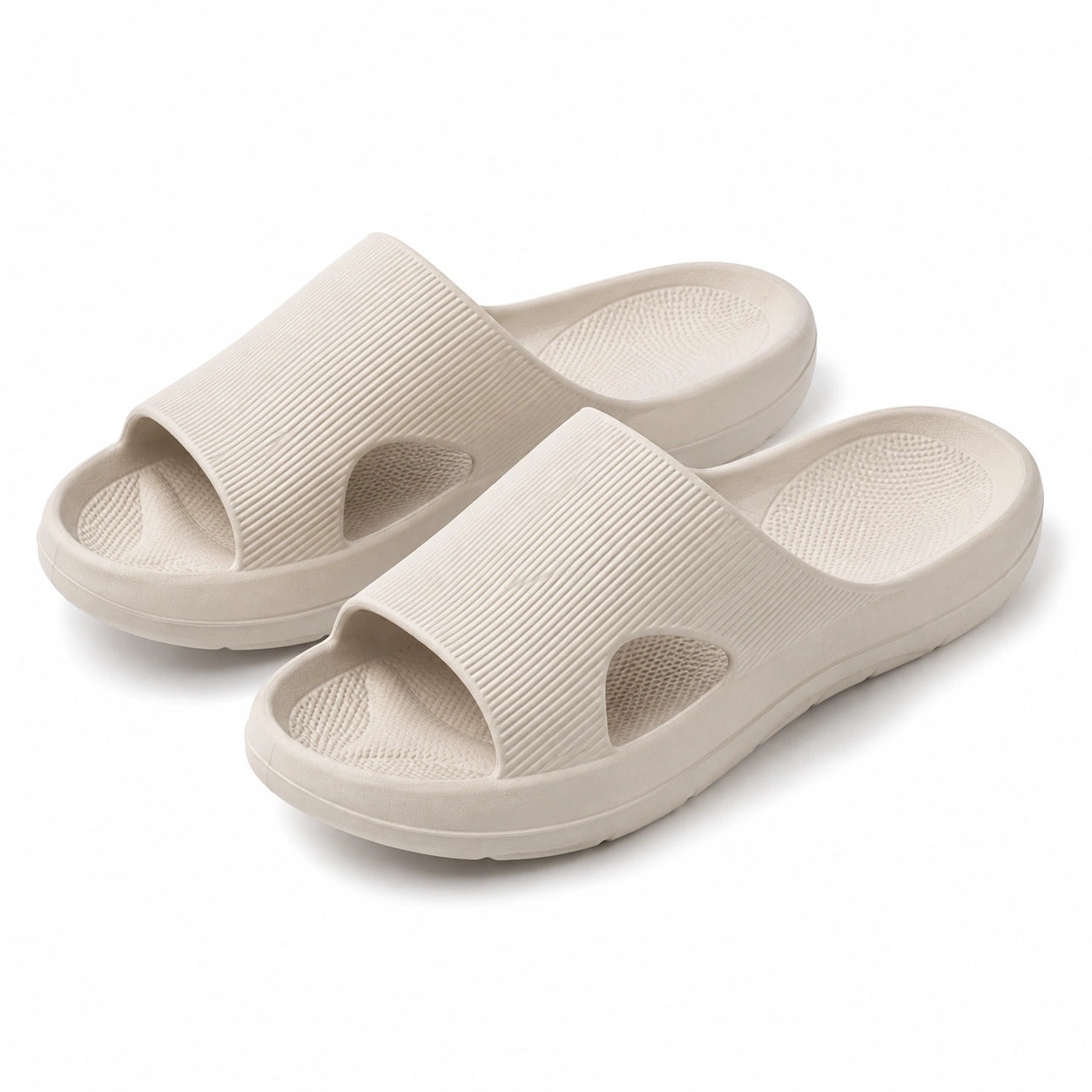 Ciabatte 36/37 in EVA beige - leggere antiscivolo per casa e piscina