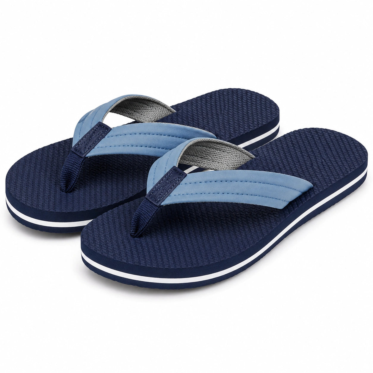 Infradito 40/41 blu navy e azzurro con suola testurizzata per uso estivo